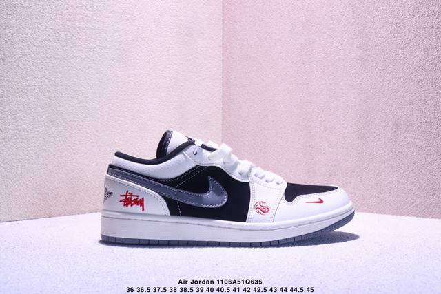 Nike Jordan Air Jordan 1“蛇年限定 猪八红勾” 高端定制 低帮 复古 减震 防滑 耐磨 篮球鞋 定制鞋盒 大厂纯原品质出货 超高清洁度