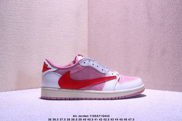 公司级带半码 耐克 Aj1倒勾Travis Scott X Air Jordan 1 ” Reverse Mocha “ Aj1乔1 Ts 联名倒钩 低帮文化篮