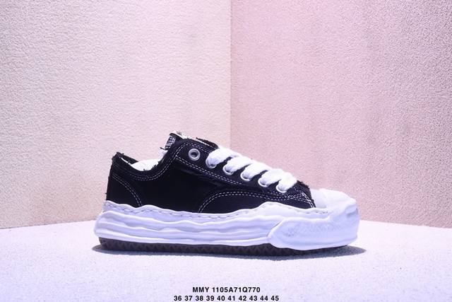 余文乐挚爱单品 复古溶解风 日本概念时装设计师三原康裕品牌Mmy Maison Mihara Yasuhiro Original Sole Canvas Low