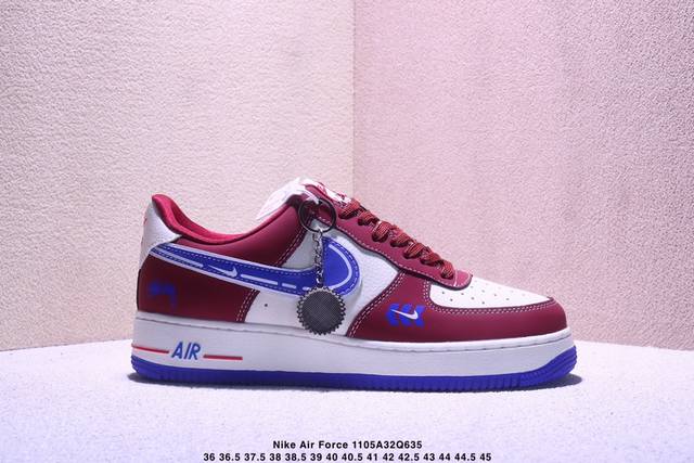 海外限量发售！公司级Nike Air Force 1 '07 Low “斯图西联名 焦糖蓝勾”空军一号 低帮 运动鞋 休闲鞋 折边针车 工艺难度大 原楦头原纸板