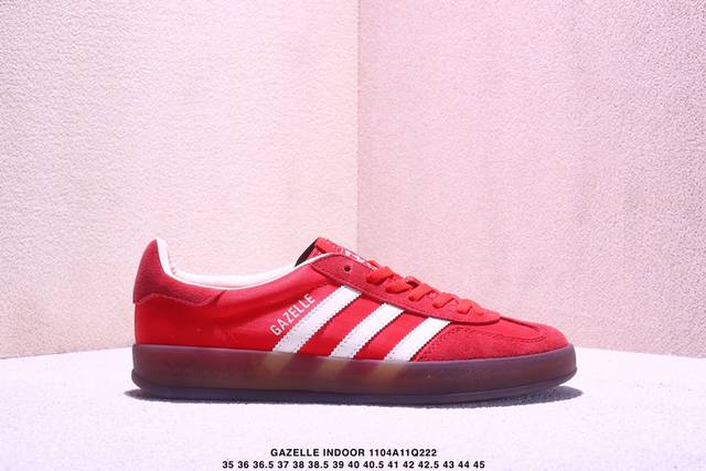 Adidas Originals Gazelle Indoor 舒适百搭 耐磨 低帮 板鞋 男女款 红色 Xm1104Q222