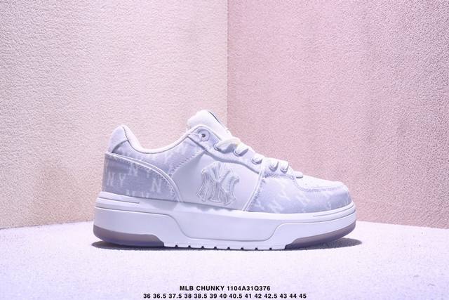 公司级Mlb Chunky Liner Denim 潮流百搭 厚底增高 牛仔舒适休闲鞋 防滑耐磨 低帮 老爹鞋 货号:3Asxs015N 尺码:35 36 36