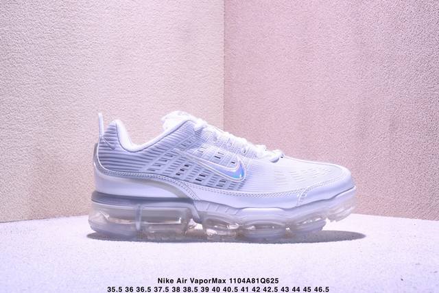 Nike 耐克 男女鞋，原楦原纸版开发，移膜漆皮革补强支撑鞋面，全掌气垫回弹大底两大气垫翘楚合体，耐克Nike Wmns Air Vapormax 360 Fo