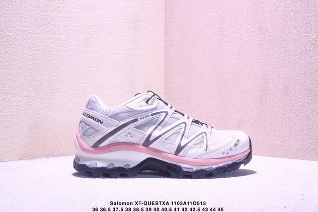 Salomon Xt-Questxa 萨洛蒙户外越野跑鞋 #鞋面采用Sensifit贴合技术 全方位贴合包裹脚型 鞋跟部鞋底牵引设计 提供强大的抓地性能 更适应
