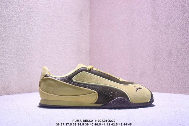 新品 puma彪马 Bella V2 Leather 中国限定时尚百搭 舒适 德训 薄底鞋 耐磨 低帮 生活休闲鞋 新款情侣复古运动鞋男女子德训鞋休闲鞋不对称流