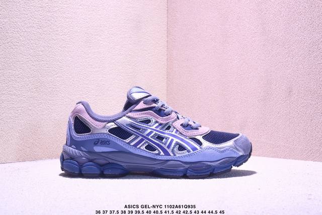 公司级带半码！ Asics 亚瑟士 Tiger Gel-Nyc户外越野休闲运动跑步鞋。#透气网眼鞋面配合部分合成革材质#采用全新Ahar+橡胶材质,更加耐磨.