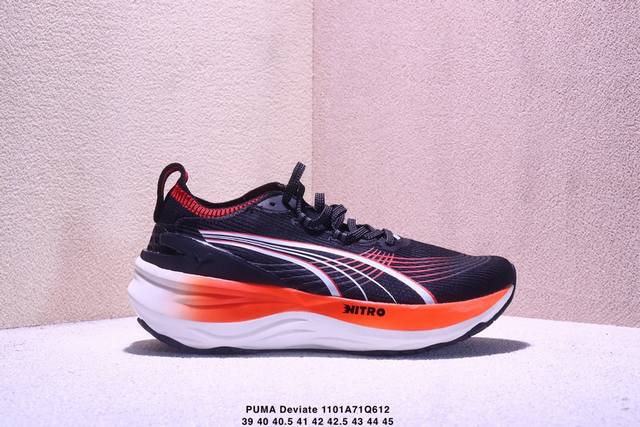 公司级puma Deviate Nitro 彪马 缓震训练跑鞋透气 舒适防滑耐磨 低帮 休闲跑步鞋 Xm1101Q612