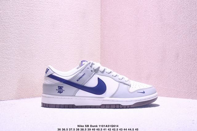 高端定制Nike Sb Dunk Low 巴宝莉联名---奶白蓝 高端定制 低帮休闲板鞋 定制鞋盒 大厂纯原品质出货 超高清洁度 皮料切割干净无任何毛边 细节完