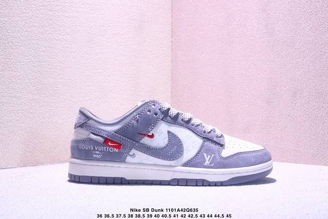 Nike Sb Dunk 斯图西 Lv 三方联名 石墨灰 高端定制 低帮休闲板鞋 定制鞋盒 大厂纯原品质出货 超高清洁度 高级麂皮 皮料切割干净无任何毛边 细节