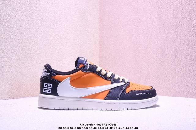 Aj1倒勾Travis Scott X Air Jordan 1 ” Reverse Mocha “ Aj1乔1 Ts 闪电 联名倒钩 低帮文化篮球鞋 完美品质