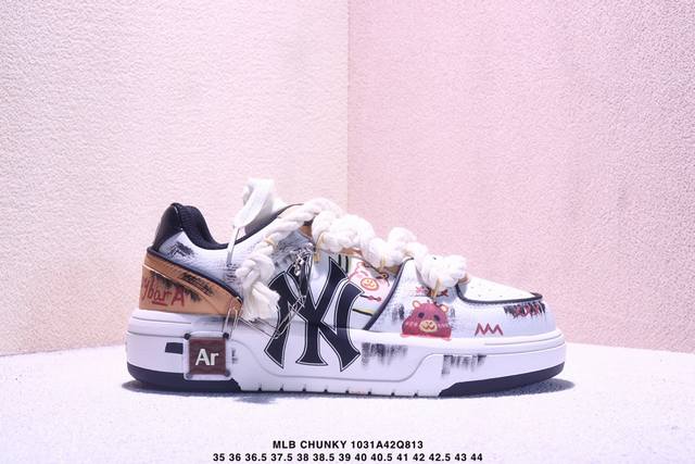 Mlb Chunky Liner pocket Monogram人气单品 学长鞋系列低帮老爹风轻量增高厚底百搭休闲运动慢跑鞋高级街头休閒品牌Mlb公开了新推出的