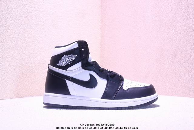 牛皮 舒适 防滑 高帮 复古篮球鞋 男女同款 Air Jordan 1于1985年推出，是耐克第一双以乔丹名字命名的篮球鞋，正是这双鞋，开启了一个时代。Air