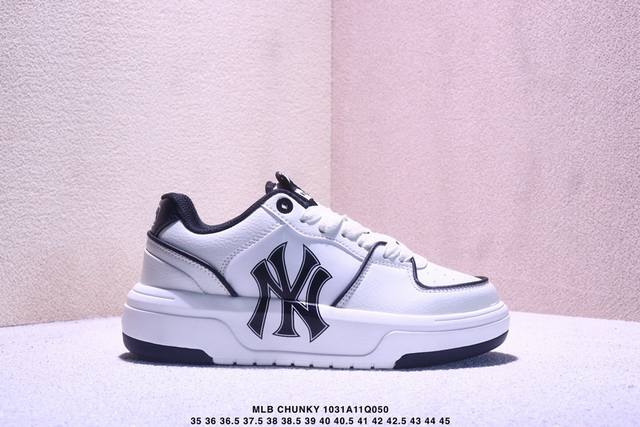 公司级Mlb Chunky Liner Sl Canvas复古印花老爹鞋 立体保护软绵鞋口 轻松穿脱不磨脚 鞋头安全防撞包裹鞋头 符合人体结构 精心设计 行走柔