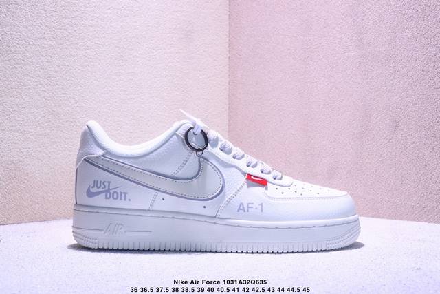 海外限量发售！公司级Nike Air Force 1 '07 Low “红标Justdoit”空军一号 低帮 运动鞋 休闲鞋 折边针车 工艺难度大 原楦头原纸板
