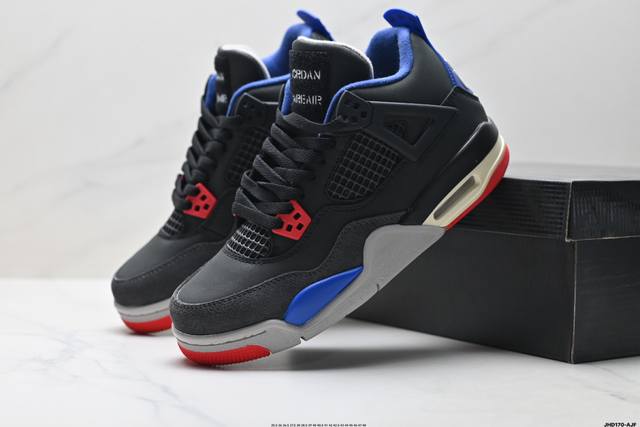 公司级Nike Air Jordan 4 Retro 耐克 迈克尔 乔丹Aj4代中帮复古休闲运动文化篮球鞋 原厂材料Tpu超Q弹网格材质 缜密拉帮及中底钢印细节