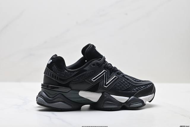 公司级New Balance 9060系列 新百伦 复古休闲运动慢跑鞋 鞋面大身由空间双格及磨砂鞋面拼接而生 采用大面积网眼以及麂皮材质覆盖鞋身 还原经典气质