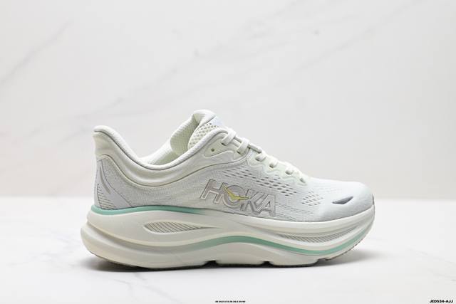 公司级Hoka One One Bondi 9 复古舒适防滑耐磨 低帮 山地户外跑步鞋 货号:1162012 尺码:36 36.5 37.5 38 38.5 3