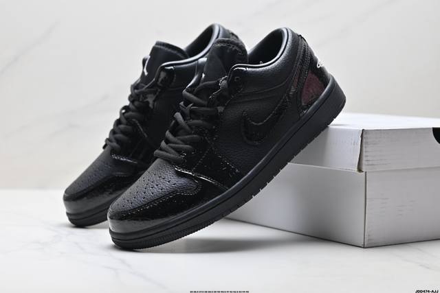真标Nike Air Jordan 1 Low Aj1 乔1 耐克 低帮休闲板鞋 同步官方配色 货号:Hj7743-010 尺码:36 36.5 37.5 38