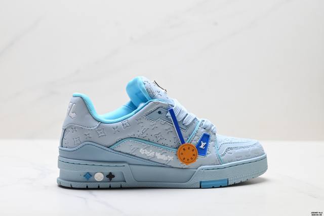 真标Louis Vuitton Trainer Sneaker Low 全新 Lv 路易威登 休闲运动文化百搭板鞋 尺码:35-46 Id:Jzd467-Ajj