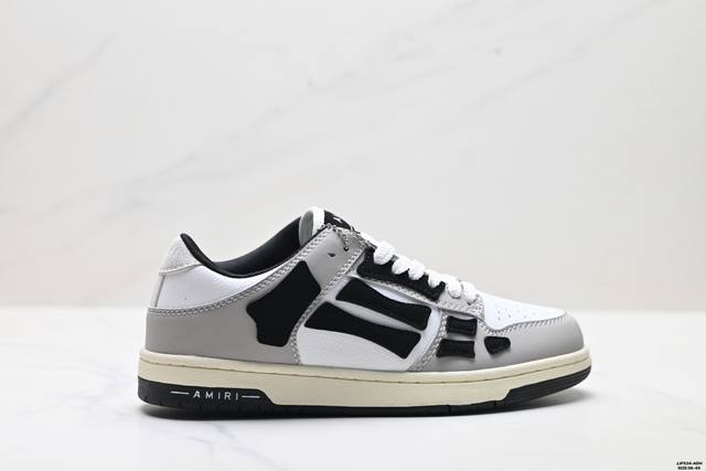 真标Amiri Skeleton Low-Skel Top Sneakers 埃米尔骨骼系列 低帮 经典百搭休闲运动板鞋 尺码:36-45 Id:Jjf534-