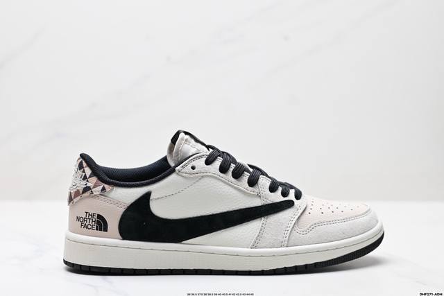特价 公司级Nike Air Jordan 1 X Travis Scott Aj1倒勾 乔一倒钩 ‘Diy’定制 耐克 低帮文化篮球鞋 完美品质出货 细节如图