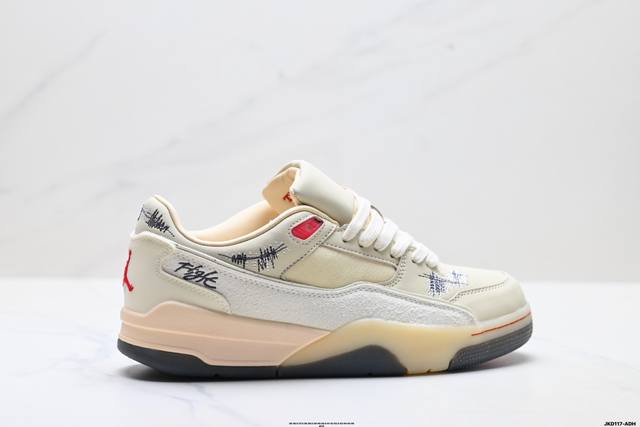 公司级Who Decides War X Nike Jordan Flight Court Ate 搭防滑耐磨 低帮 耐克复古篮球鞋 货号:Hq2958-100