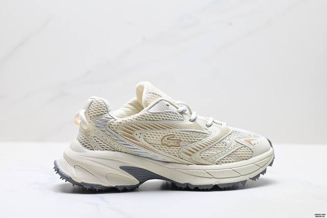 公司级Lacoste法国鳄鱼男鞋25秋季新款L003系列运动休闲鞋 系带设计，撞色鞋面 侧面饰有Lacoste鳄鱼标识 舒适规则鞋底，饰有品牌字母标识 货号:7