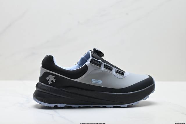 公司级迪桑特Descente Dualis Wire Wp Shield 都市通勤 Gore-Tex 时尚舒适 防滑耐磨 时尚休闲运动覆盖防水男子越野跑鞋 官方