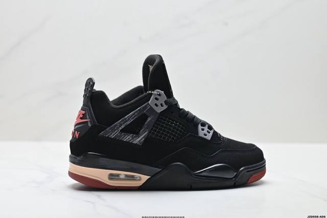 真标Nike Air Jordan 4 Retro 耐克迈克尔 乔丹Aj4代中帮复古休闲运动文化篮球鞋 货号:Iv6048-001 尺码:36 36.5 37.