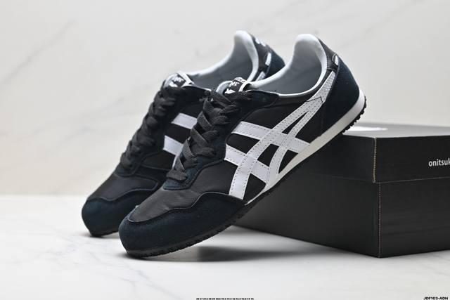 公司级Onitsuka Tiger鬼塚虎 Serrano 尼龙 复古运动 防滑耐磨平衡轻便 低帮生活休闲鞋 货号:1183B400-501 尺码:36 37 3