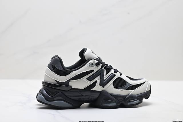 公司级New Balance 9060系列 新百伦 复古休闲运动慢跑鞋 鞋面大身由空间双格及磨砂鞋面拼接而生 采用大面积网眼以及麂皮材质覆盖鞋身 还原经典气质