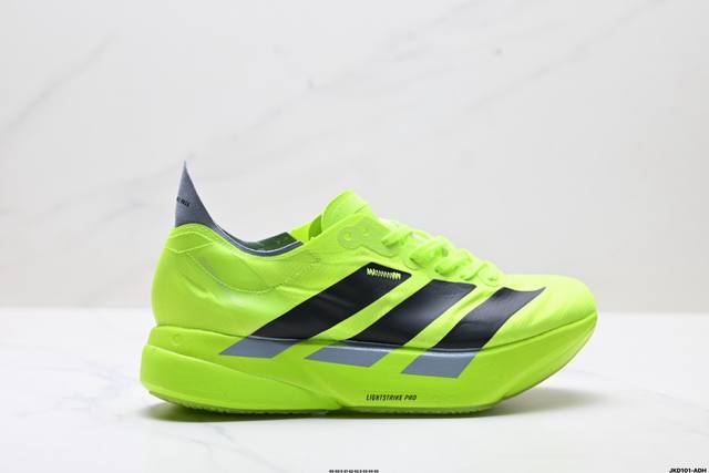 公司级Adidas Adizero Adios pro 4 M马拉松飞线贾卡轻质透气休闲运动跑步鞋 采用双层透气网纱 Flywire动态飞线绑缚鞋面材质 内置Z
