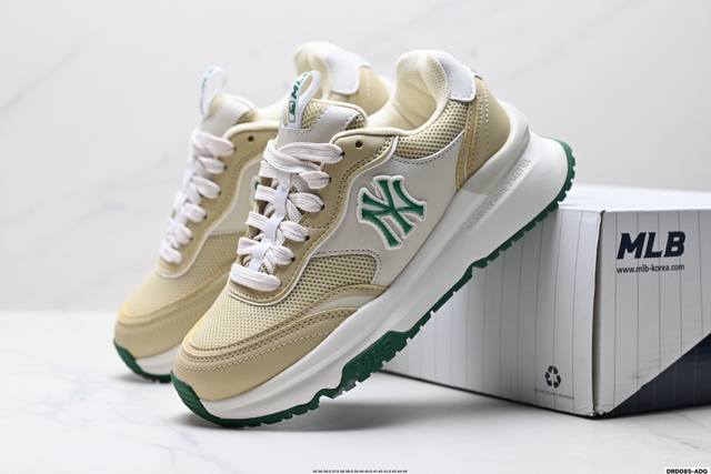 公司级Mlb Chunky Runner Basic 皮革 舒适百搭 复古休闲休闲 低帮老爹鞋 货号:3Ashcrb3N 尺码:35.5 36 36.5 37.