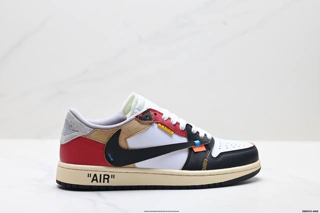 公司级Aj1倒勾Travis Scott X Air Jordan 1 ” Reverse Mocha “ Aj1乔1 Ts 闪电 联名倒钩 低帮文化篮球鞋 完