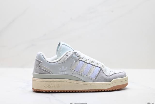 公司级Adidas Forum Low Cl三叶草低邦 经典魔术贴复古板鞋 男女潮流头层皮休闲鞋 原楦原数据开发 采用牛培皮革材质 全头层皮鞋面 原盒原标 专供