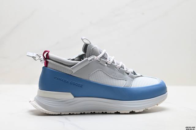 公司级Canada Goose加拿大鹅 Glacier Trail 圆头系带 低帮生活休闲鞋 鞋身运用简洁的色彩进行搭配 上脚颜值高 鞋头贴合前脚掌弧度适合多种