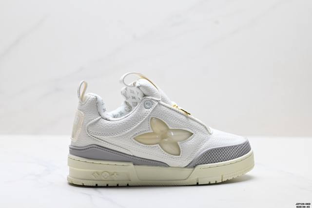真标Louis Vuitton Trainer Sneaker Low 路易威登 休闲运动文化百搭板鞋 尺码:36-45 Id:Jzf129-De D
