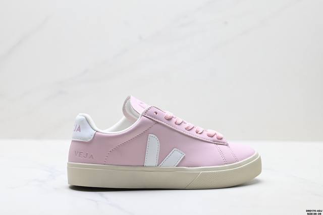 真标Veja Campo 复古低帮 经典 系带百搭舒适生活休闲鞋 Chromefreefree皮革制成的面板 橡胶制成的徽标V 鞋垫由野性橡胶和其他合成材料制成