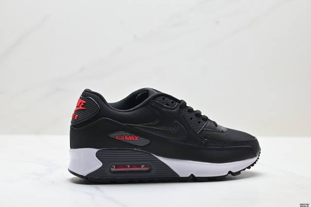 真标耐克Nike Air Max 90 经典复古小气垫缓震跑鞋 鞋面由皮和革织物打造，犀利的条线打造出酷劲十的足视觉效果 网布鞋增面强透气性，穿着为极舒适 经可