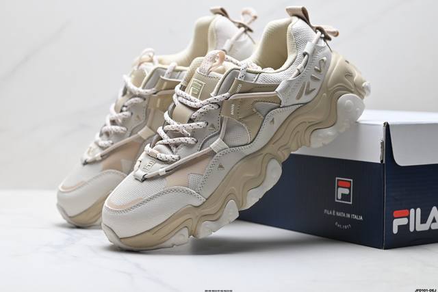 公司级Fila斐乐 Fluid 5 猫爪5.0 简约舒适 防滑耐磨低帮老爹鞋 货号:F12M412105Fbk Id:Jfd101-Dej