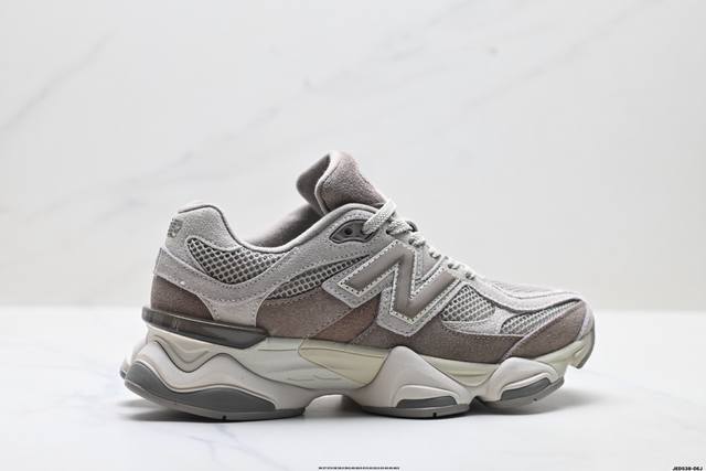 真标New Balance 9060系列 新百伦 复古休闲运动慢跑鞋 鞋面大身由空间双格及磨砂鞋面拼接而生 采用大面积网眼以及麂皮材质覆盖鞋身 还原经典气质 搭