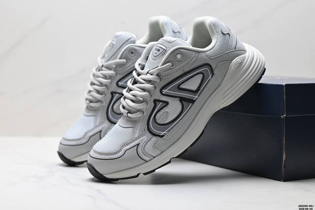 真标Dior迪奥 B30系列 网眼织物 厚底系带 低帮休闲运动老爹鞋 尺码:36-45 Id:Jed268-Dej