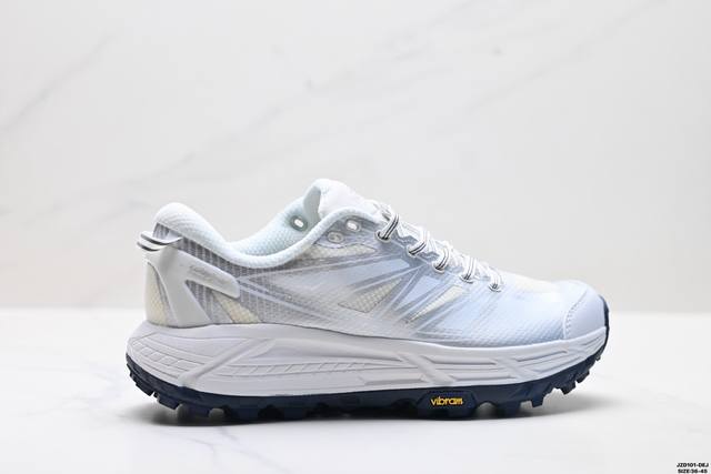 真标Hoka Mafate Speed 2玛法特 超轻厚底轻量山地跑步鞋 货号:1126851 尺码:36-45 Id:Jzd101-Dej