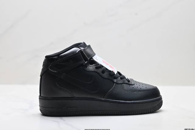 真标Nike Air Force 1 Mid 07 百搭厚底增高休闲运动 空军一号 中帮休闲鞋 货号:Cw2289-001 尺码:36 36.5 37.5 38