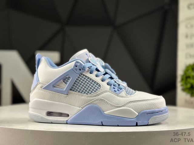 耐克 Nike Wmns Air Jordan 4 Retro 耐克迈克尔 乔丹Aj4代中帮复古休闲运动文化篮球鞋 Tpu超Q弹网格材质 缜密拉帮及中底钢印细节