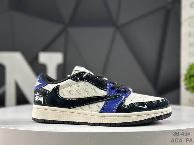 耐克 Aj1倒勾Travis Scott X Air Jordan 1 ” Reverse Mocha “ Aj1乔1 Ts 闪电 联名倒钩 低帮文化篮球鞋 完