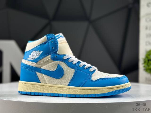 耐克 Jordan Air Jordan 1 舒适百搭 防滑耐磨 中帮 复古篮球鞋 男女同款 货号：553668 999 尺码：36-45 Tkk Taf