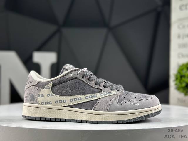 耐克 Travis Scott X Fragment Design X Jordan Air Jordan 1 Low Og Sp 多方联名合作融合了Travi
