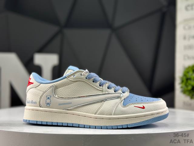 耐克 Travis Scott X Fragment Design X Jordan Air Jordan 1 Low Og Sp 多方联名合作融合了Travi