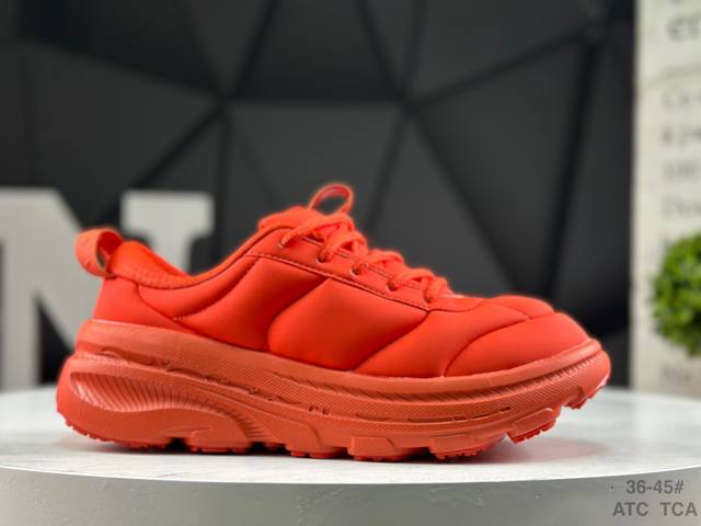 公司级 Hoka Bondi B3Ls Marni 复古舒适防滑耐磨 低帮 山地户外跑步鞋 特别研发使用性能独特的几何形跑鞋中底 此种鞋底更厚 更高 回弹性也更